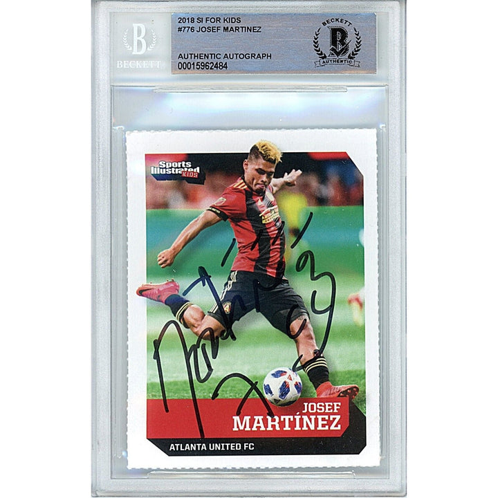 Josef Martinez Atlanta United Signed 2018 SI for Kids Soccer Card Beckett Auth Auto Slab