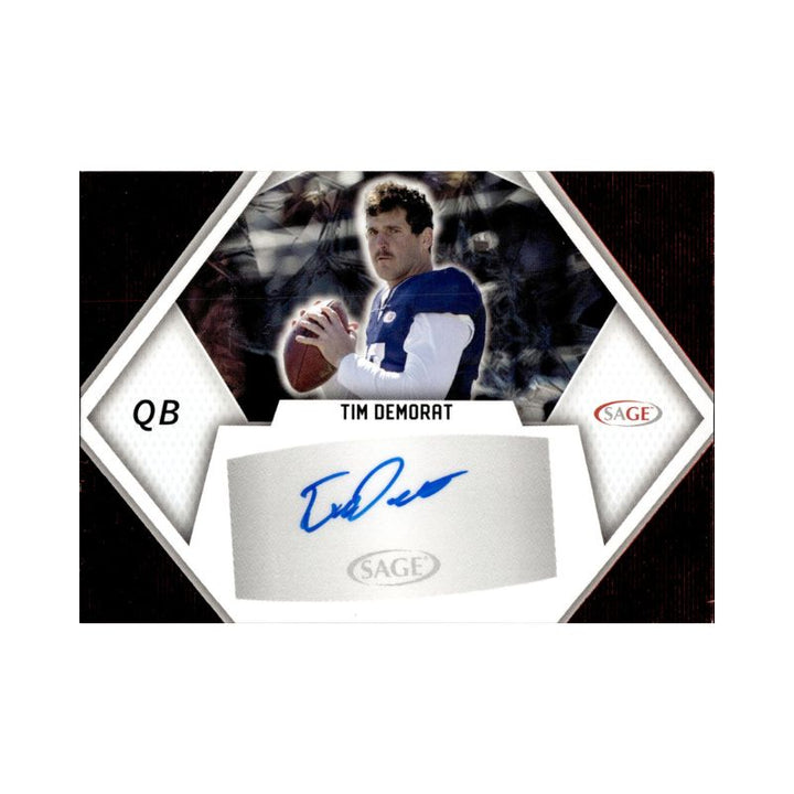 Tim DeMorat Fordham University Set of 2 Trading Cards - 1 Autographed 2023 Sage and 1 Panini Prizm 2023 Draft Picks #114