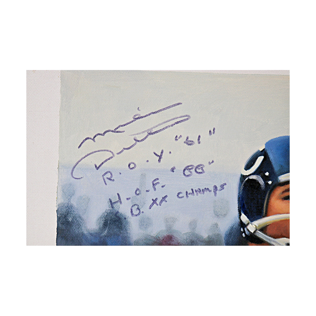 Mike Ditka Chicago Bears Autographed Signed Inscribed Canvas Artwork  (JSA COA)