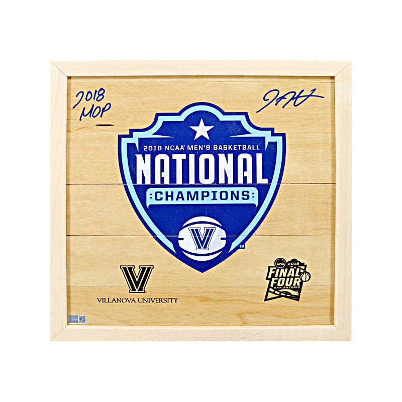 Donte DiVincenzo Villanova University  Autographed and Inscribed "2018 MOP" 12"x12" Authentic Piece of 2018 Final Four Court (CX Auth)