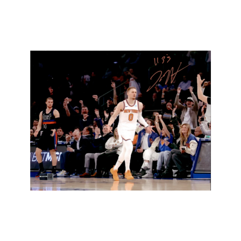 Donte DiVincenzo New York Knicks Autographed and Inscribed "11  3's" 8x10 Record Breaking 3 Point Game Photograph (CX Auth)