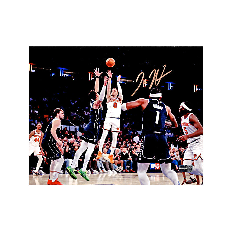 Donte DiVincenzo New York Knicks Autographed Signed vs Dallas 8x10 Photograph (CX Auth)