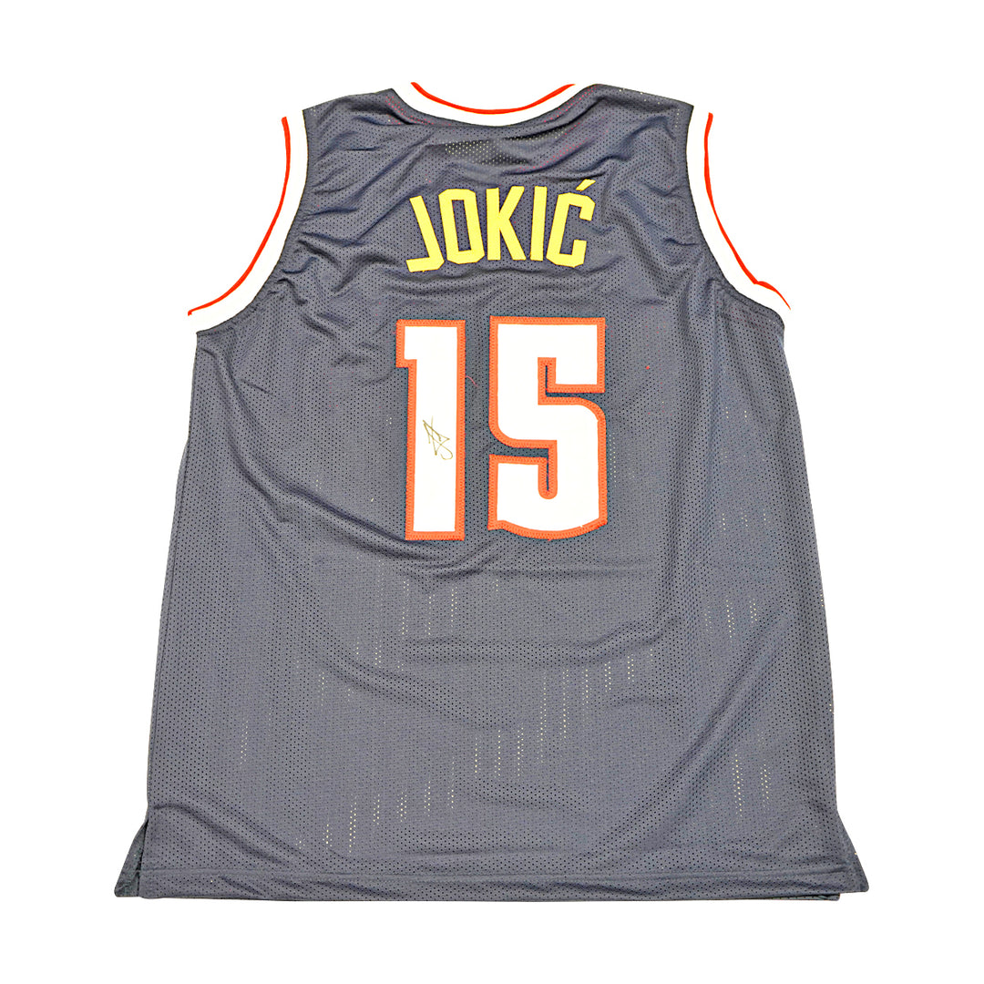 Nikola Jokic Denver Nuggets Autographed Navy Custom Jersey JSA COA