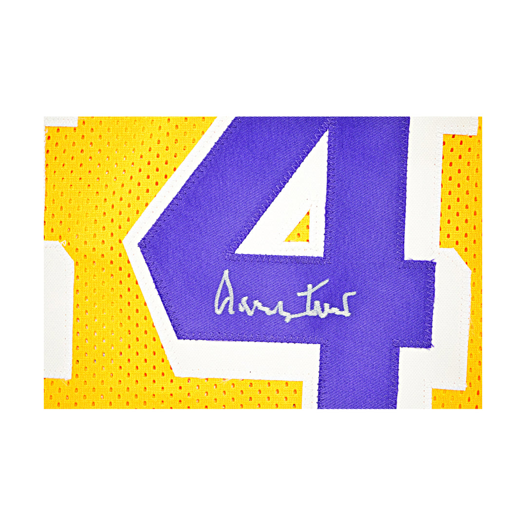 Jerry West Los Angeles Lakers Autographed Yellow Custom Jersey JSA COA