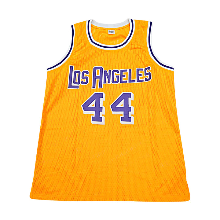Jerry West Los Angeles Lakers Autographed Yellow Custom Jersey JSA COA