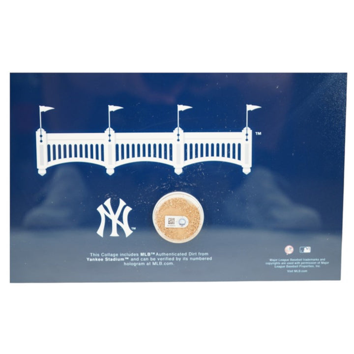 Yankee Stadium Subway Sign Collage with Game Used Dirt Framed 19x35 Steiner COA
