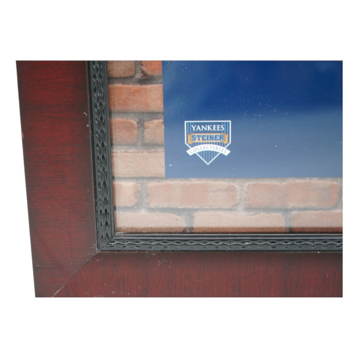 Yankee Stadium Subway Sign Collage with Game Used Dirt Framed 19x35 Steiner COA