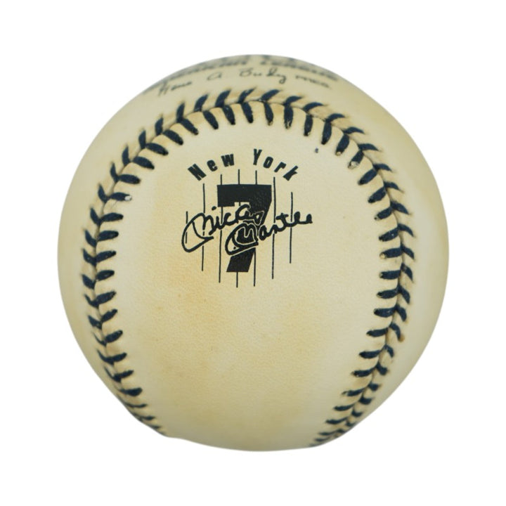 Mickey Mantle New York Yankees Rawlings Logo Baseball