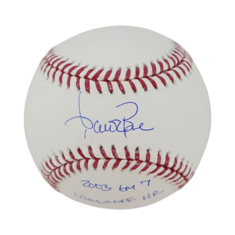 Aaron Boone New York Yankees Autographed Inscribed 2003 GM 7 Walkoff HR MLB Baseball (CX Auth) (Copy)