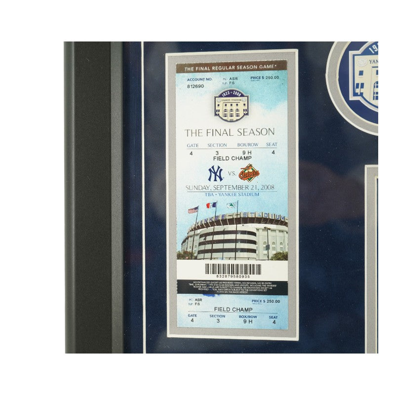 New York Yankees 2008 Framed Dirt Collage Steiner LOA
