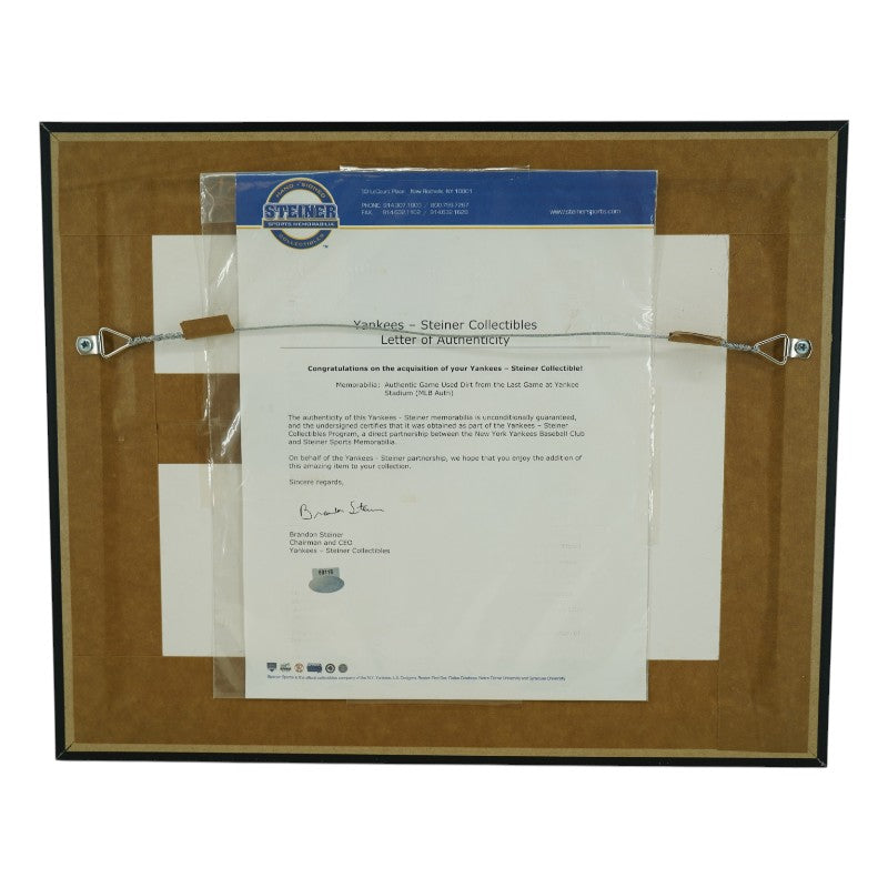 New York Yankees 2008 Framed Dirt Collage Steiner LOA