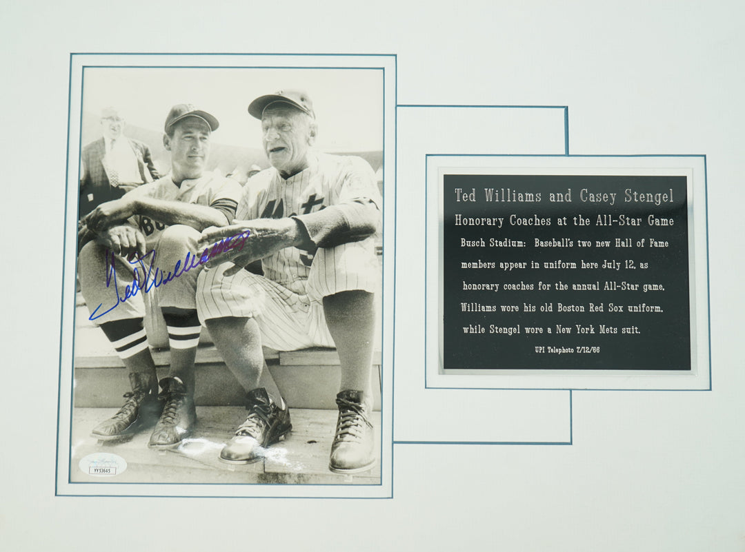 Ted Williams Boston Red Sox Autographed 7x9 Matted Photo JSA LOA
