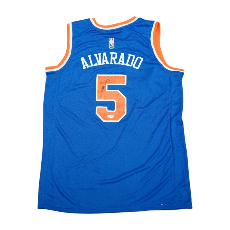 Jose Alvarado New York Knicks Autographed Jersey JSA Auth
