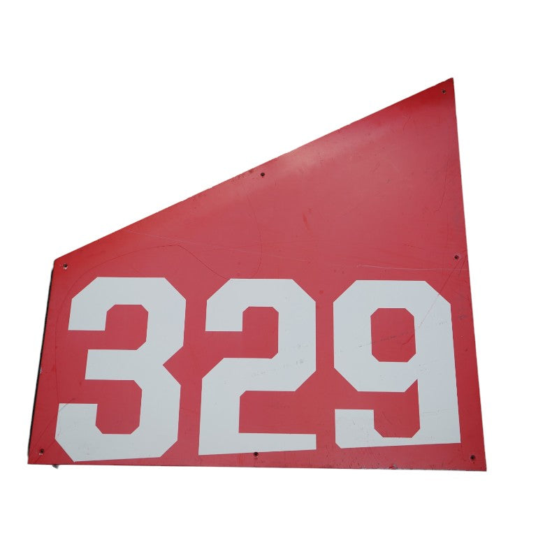 Highmark Stadium Authentic Section 329 36x36 White/Red Metal Right Side Sign