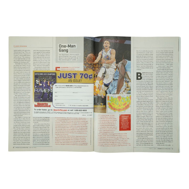 Stephen Curry Golden State Warrior Autographed Sports Illustrated 5/13/13 Magazine JSA COA