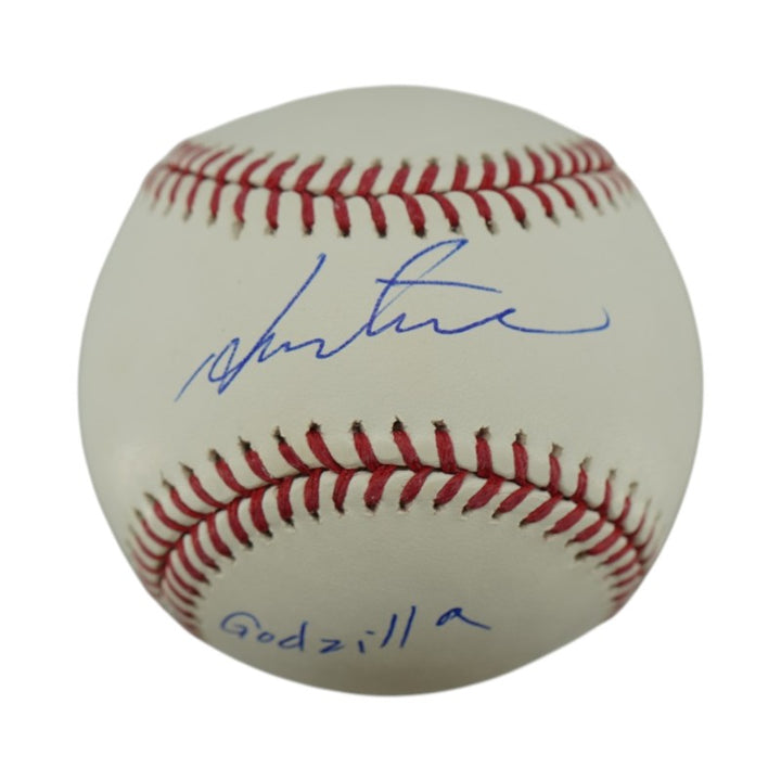 Hideki Matsui New York Yankees Autographed Inscribed Godzilla OMLB Baseball CX Auth