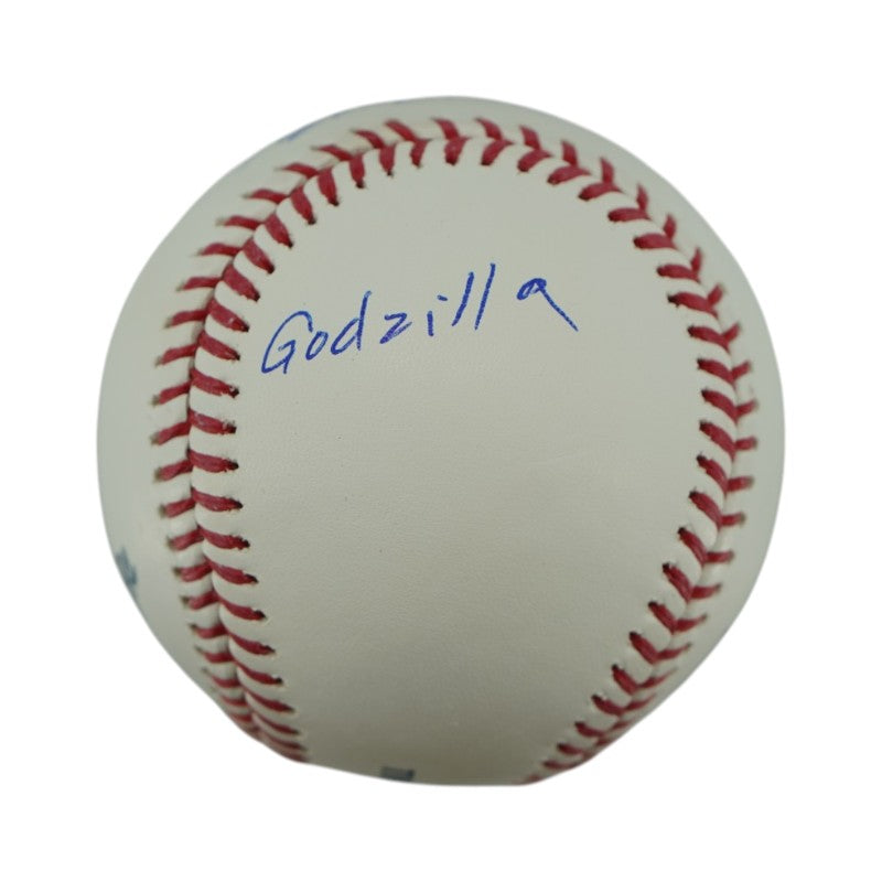 Hideki Matsui New York Yankees Autographed Inscribed Godzilla OMLB Baseball CX Auth
