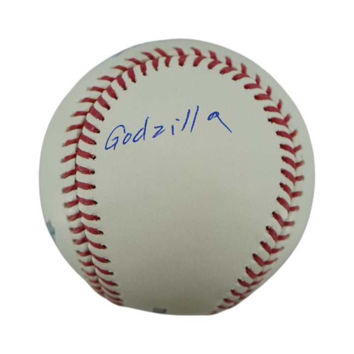 Hideki Matsui New York Yankees Autographed Inscribed Godzilla OMLB Baseball CX Auth
