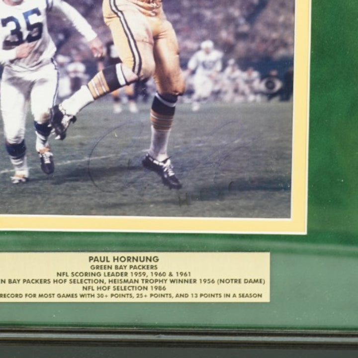 Paul Hornung Green Bay Packers Autographed Framed 8x10 Photo SM COA