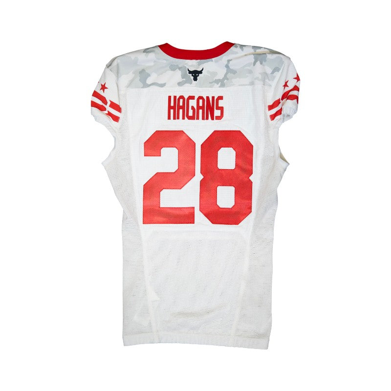 Darius Hagans #28 DC Defenders 2023Game Issued White Jersey