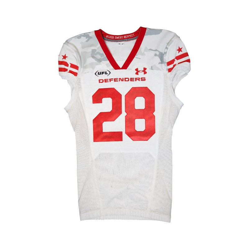 Darius Hagans #28 DC Defenders 2023Game Issued White Jersey