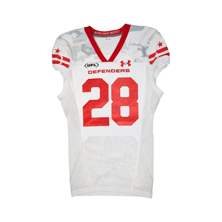 Darius Hagans #28 DC Defenders 2023Game Issued White Jersey