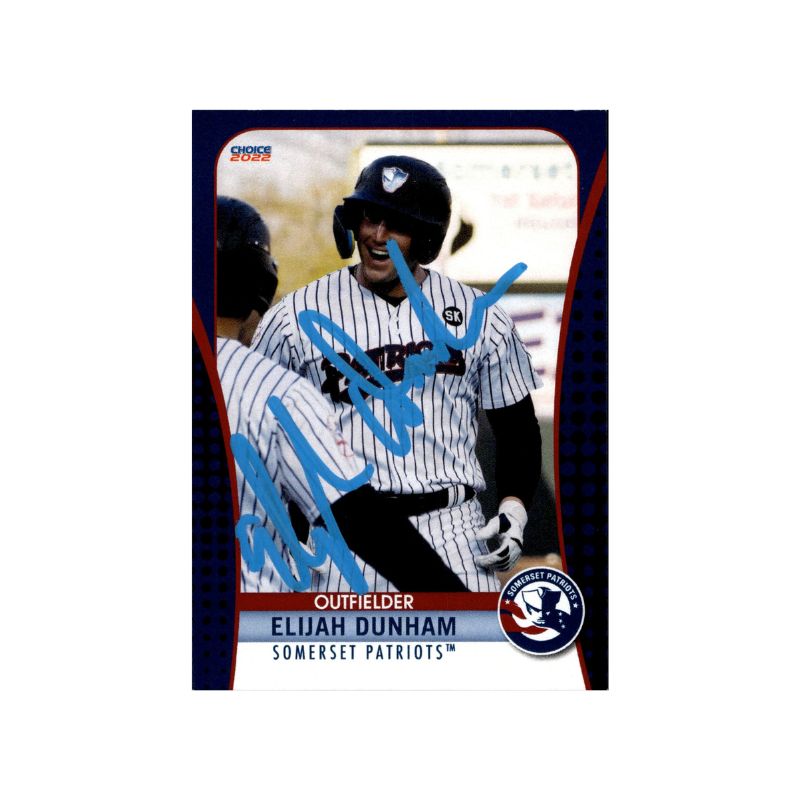 Elijah Dunham New York Yankees 2022 Choice Sports Cards Autographed MILB Somerset Patriots Trading Card