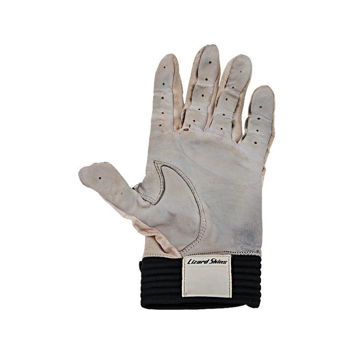 Elijah Dunham New York Yankees Autographed & Inscribed "GU 2023" Left Game Used AA Lizard Skins White/Black Batting Glove