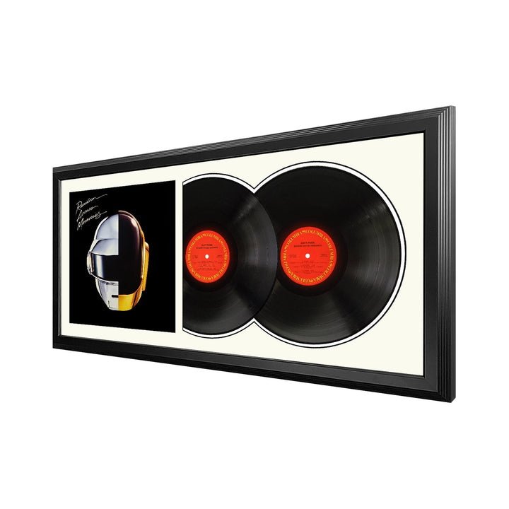 Daft Punk Random Access Memories Genuine Double Vinyl Records & Cover Professionally Framed 17.5 x 34.5 Wall Display with a White Mat