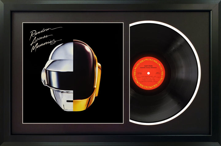 Daft Punk Random Access Memories Genuine Vinyl Record & Cover Professionally Framed 17.5 x 26.5 Wall Display with a Black Mat