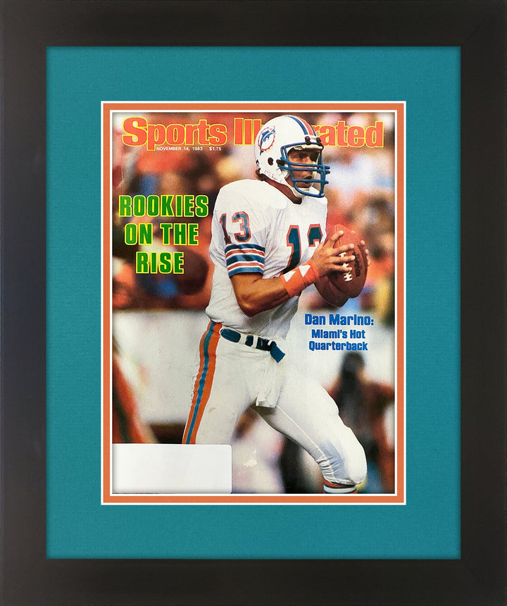 Dan Marino Miami Dolphins & Hall of Famer Matted and Framed Sports Illustrated Magazine. November 14, 1983 Original Issue