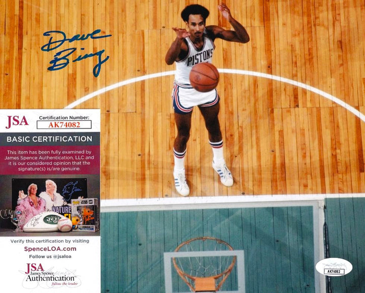 Dave Bing Detroit Pistons and Hall of Famer Signed 8x10 Photo (JSA COA)