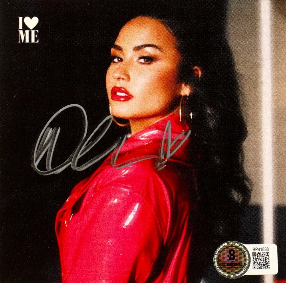 Demi Lovato (Singer, Songwriter, and Actress)  Signed I Love Me 5x5 CD Insert (Beckett)