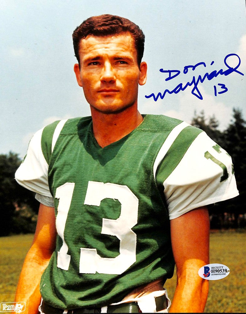Don Maynard New York Jets and Hall of Famer Signed Vintage 8x10 Photo (Beckett COA)