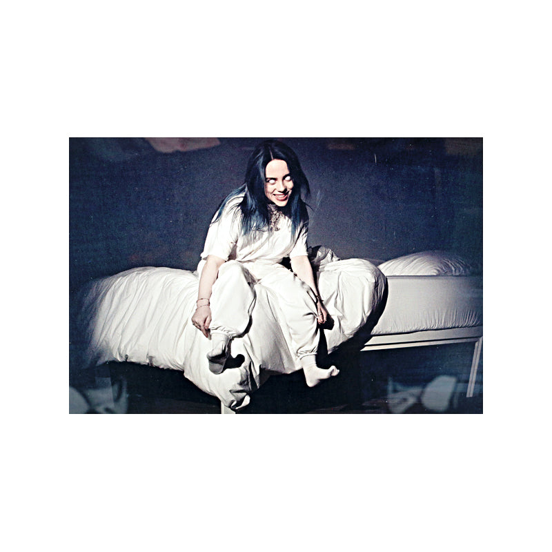 Billie Eilish When We All Fall Asleep, Where Do We Go Vinyl Record Framed Collage