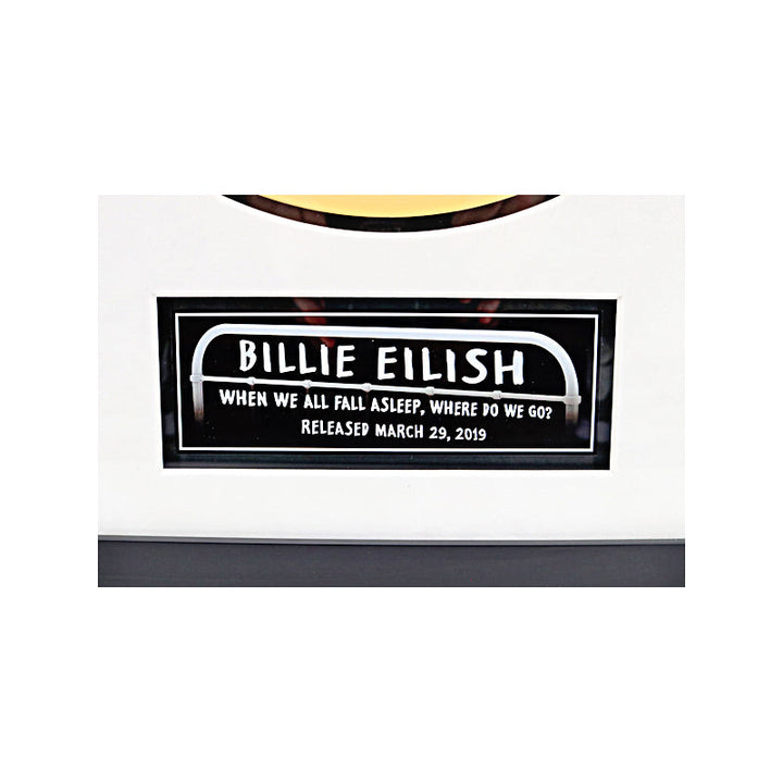 Billie Eilish When We All Fall Asleep, Where Do We Go Vinyl Record Framed Collage