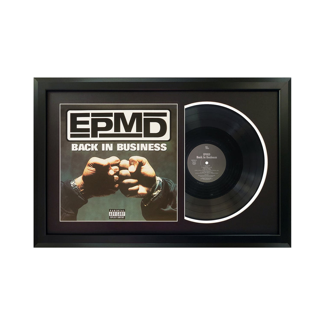 EPMD Back in Business Genuine Vinyl Record & Cover Professionally Framed 17.5  x 26.5  Wall Display with a Black Mat