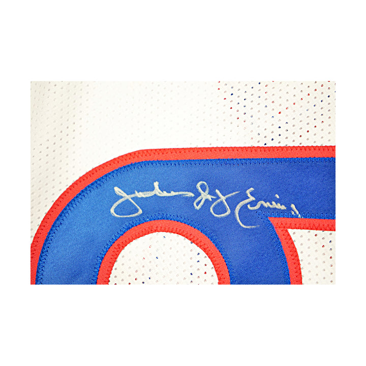 Julius Erving Philadelphia 76ers Autographed Inscribed Custom Jersey JSA COA