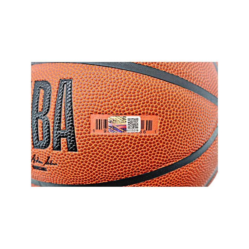 Patrick Ewing New York Knicks Autographed Signed Knicks Logo Wilson Composite Basketball (CX Auth)