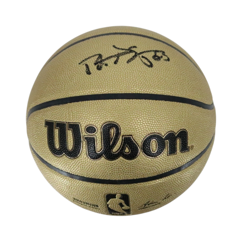 Patrick Ewing New York Knicks Autographed Gold Edition NBA Basketball CX Auth