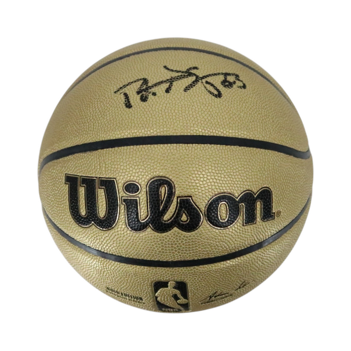Patrick Ewing New York Knicks Autographed Gold Edition NBA Basketball CX Auth