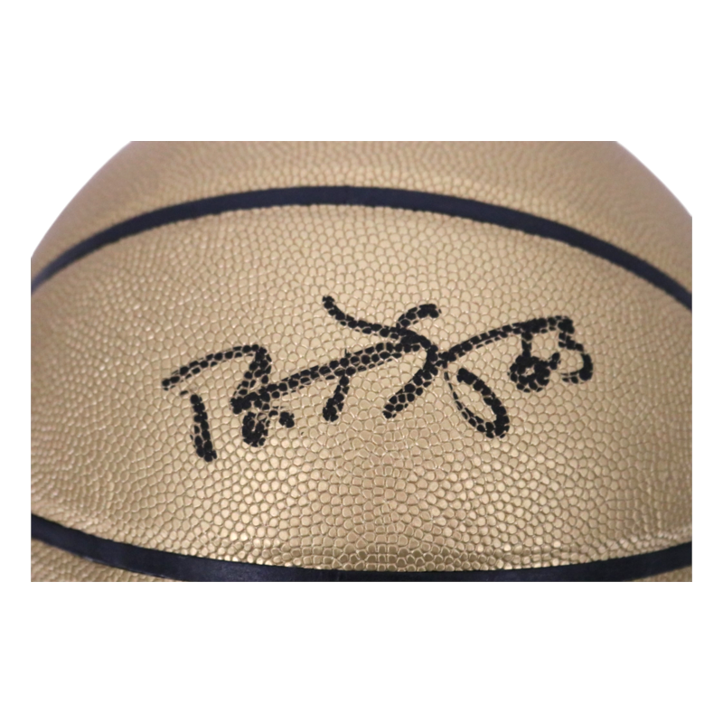 Patrick Ewing New York Knicks Autographed Gold Edition NBA Basketball CX Auth