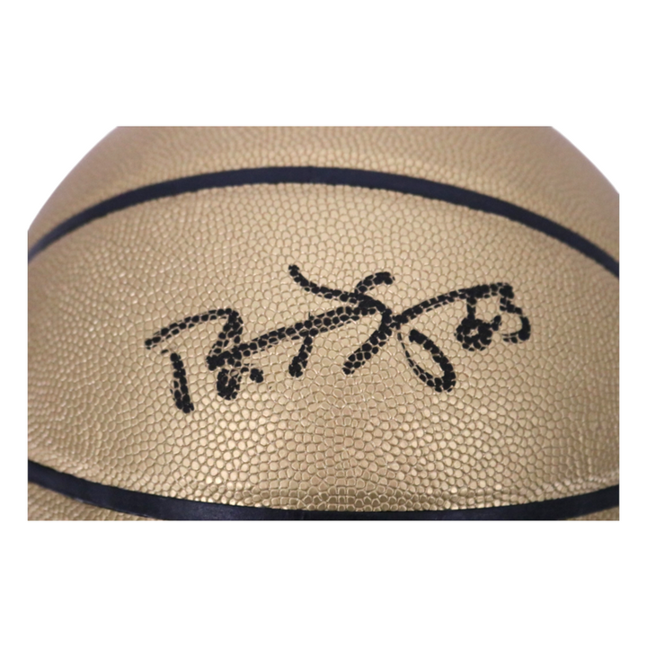 Patrick Ewing New York Knicks Autographed Gold Edition NBA Basketball CX Auth