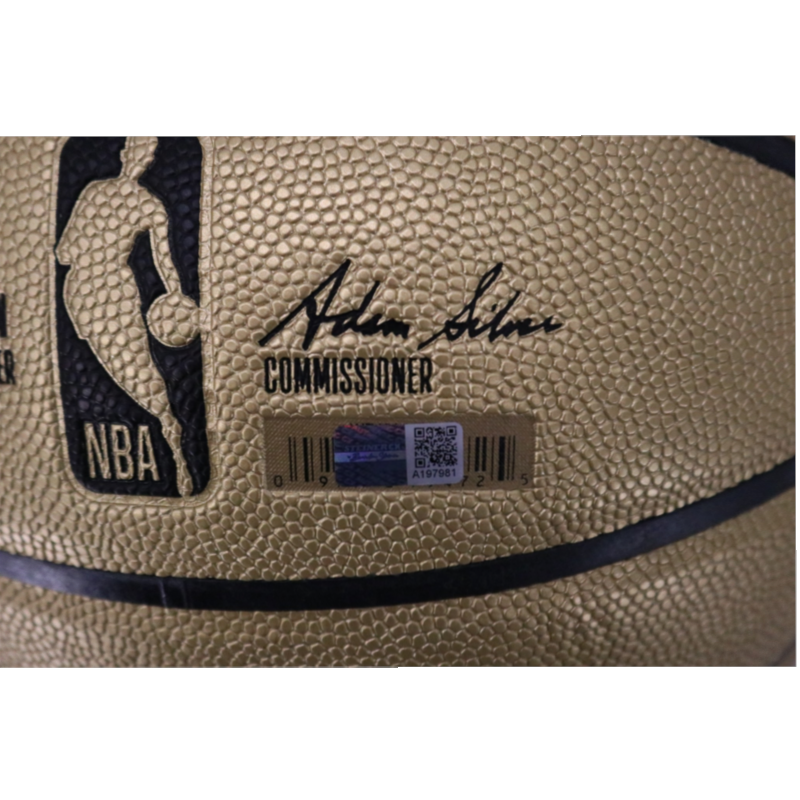Patrick Ewing New York Knicks Autographed Gold Edition NBA Basketball CX Auth