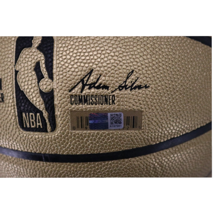Patrick Ewing New York Knicks Autographed Gold Edition NBA Basketball CX Auth