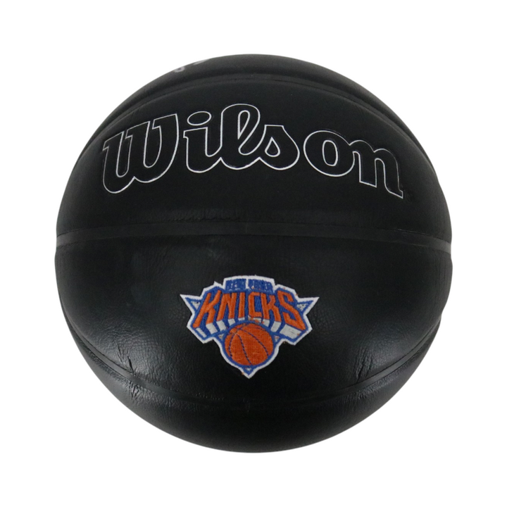 Patrick Ewing New York Knicks Autographed Black Knicks Logo NBA Basketball CX Auth