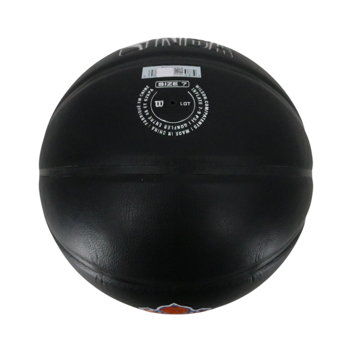 Patrick Ewing New York Knicks Autographed Black Knicks Logo NBA Basketball CX Auth