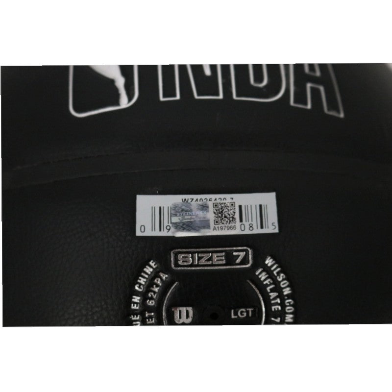 Patrick Ewing New York Knicks Autographed Black Knicks Logo NBA Basketball CX Auth