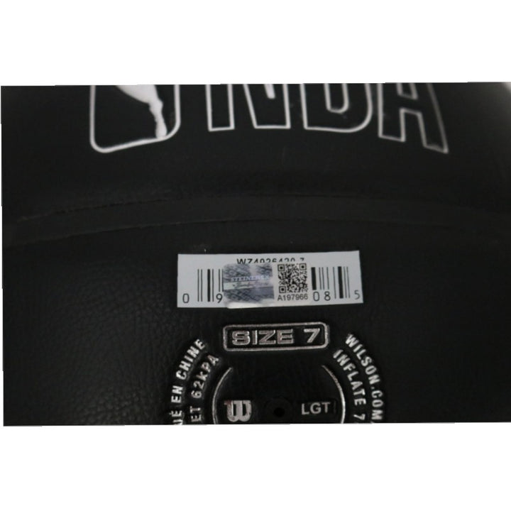Patrick Ewing New York Knicks Autographed Black Knicks Logo NBA Basketball CX Auth