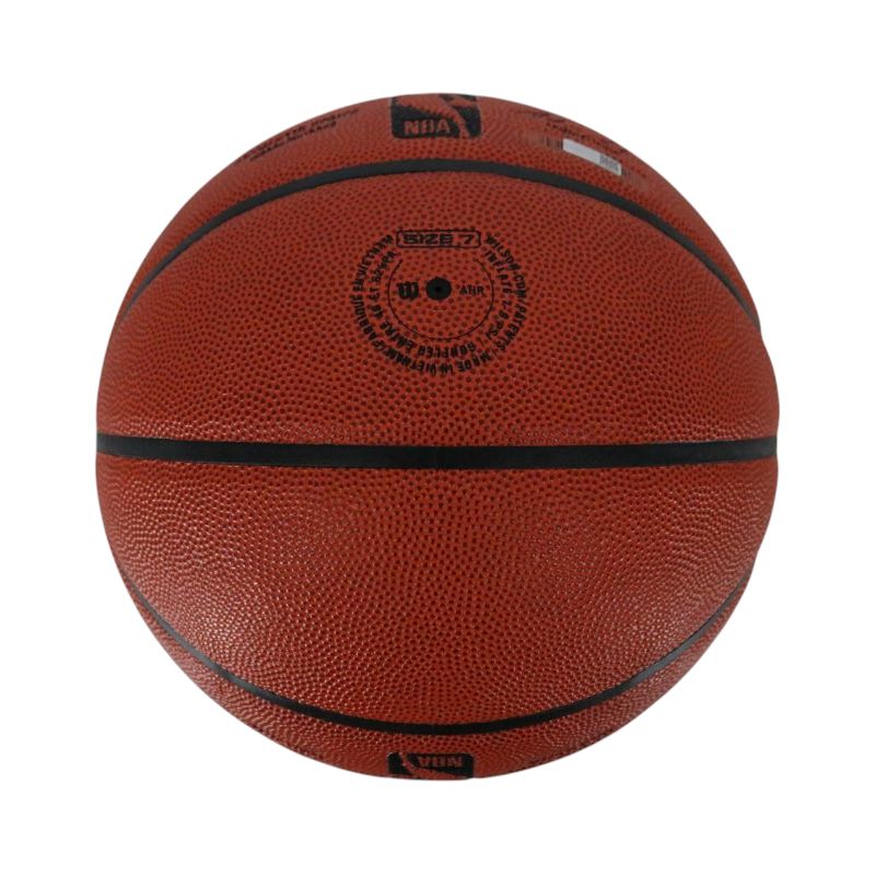 Patrick Ewing New York Knicks Autographed Inscribed HOF 08 Wilson NBA Basketball CX Auth